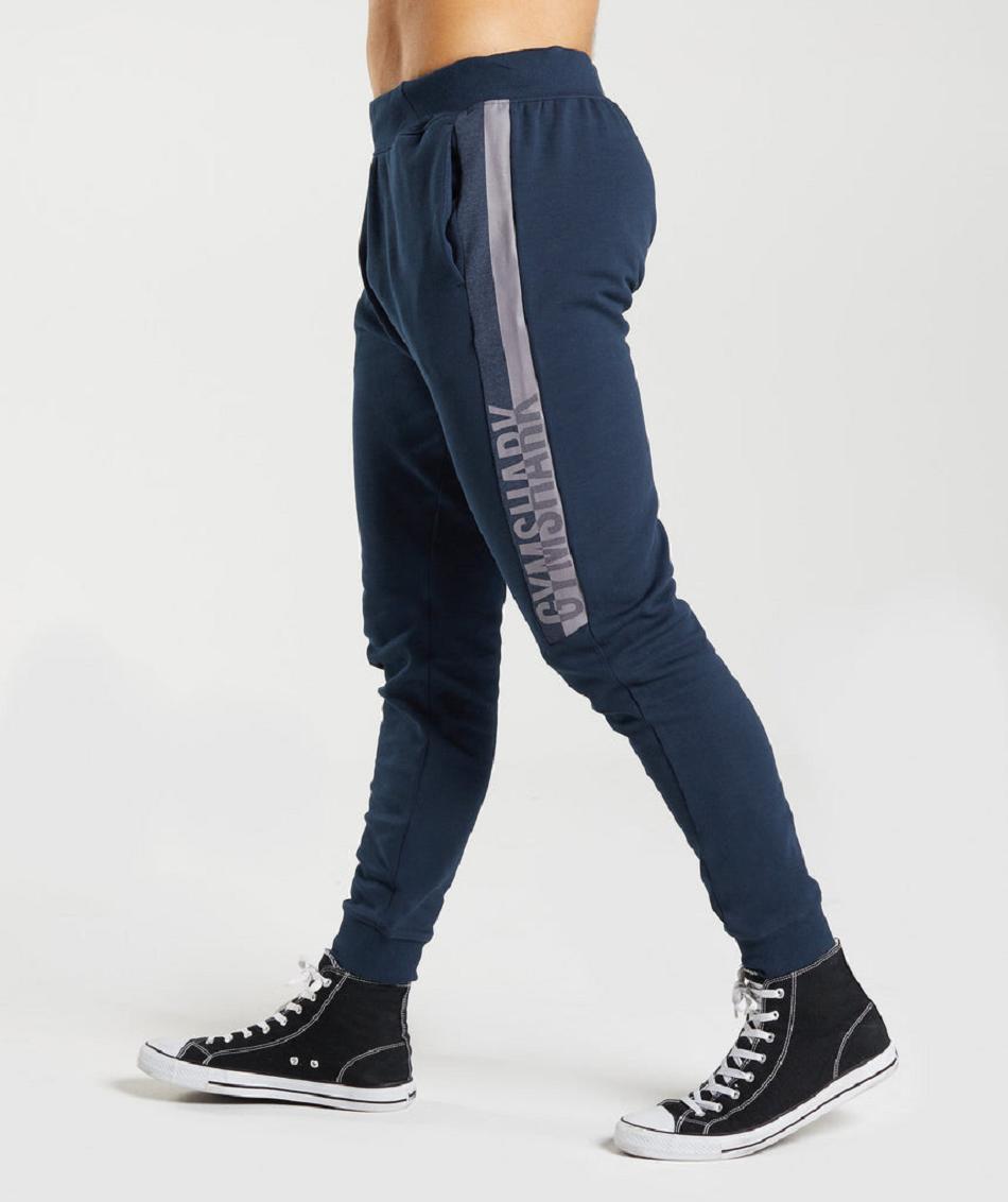 Pantalones Jogger Gymshark Bold React Hombre Azul Marino | CO 3752CTV